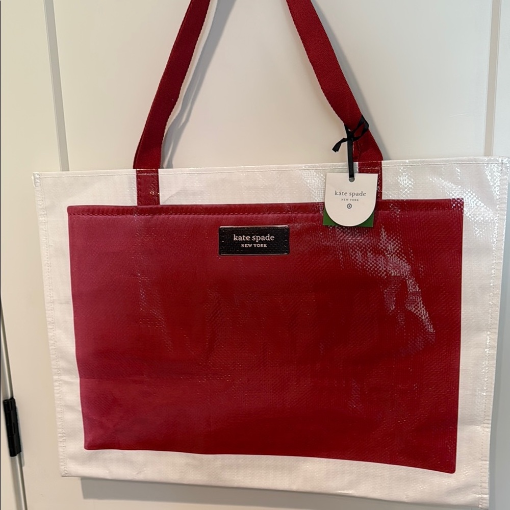 Kate Spade Red and White Reusable Tote